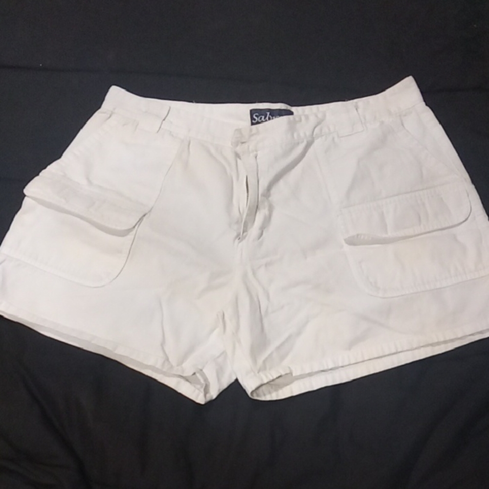 Sabina Women's White Cargo Shorts